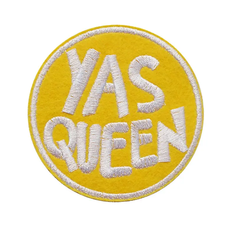 8 см вышитая нашивка YAS QUEEN приклеиваемые нашивки с помощью утюга вышитые значки