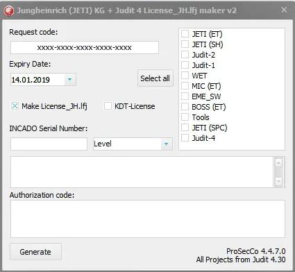 Jungheinrich (JETI) Judit-4 License_JH.lfj file Maker and keygen [2-5 Level] | Diagnostic Tools