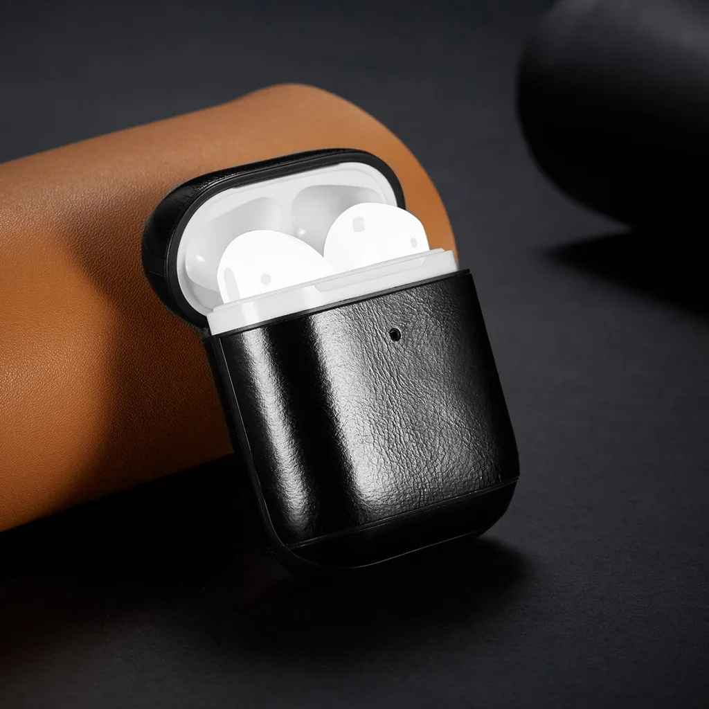 Новая кожаная защитная гарнитура Bluetooth для Airpods Iphone 1/2 поколения беспроводная