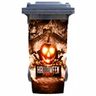 Поделки Хэллоуин вечерние съемный водостойкий стикер этикеты Для Мусора корзина для мусора крышка стикер наклейка на Хэллоуин 120 л 240 л