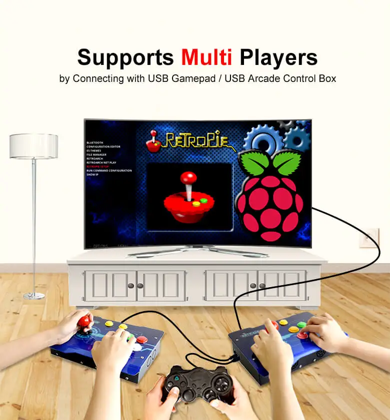 Raspberry Pi 3 Arcade-C-1P игровой плеер игровой автомат строительный комплект для Raspberry Pi 3 Model B+ RPI Zero W WH