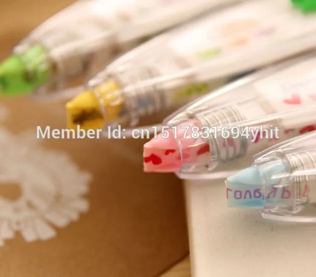 Корейская стационарная милая лента для коррекции цветов ручка с наклейками