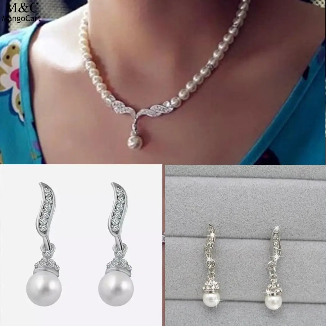 Жемчужина Крылья Ангела кристаллы бисер Jewelry колье подвески Колье Серьги