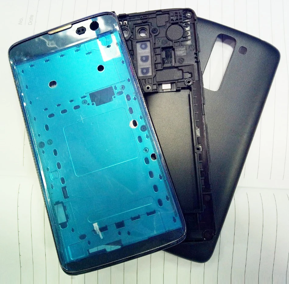 Для LG K7 X210 X210DS Передняя ЖК-рамка Шасси средняя камера объектив стеклянная рамка задняя крышка батареи Чехол