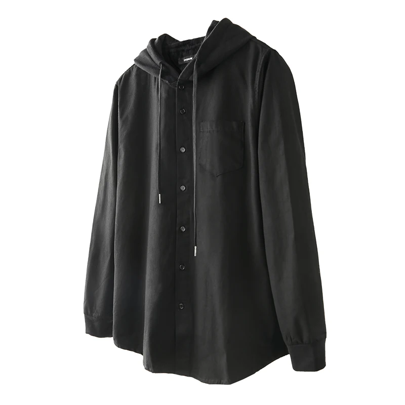 VIISHOW Мужская рубашка с капюшоном брендовая однотонная мужская Camisa Masculina 2019