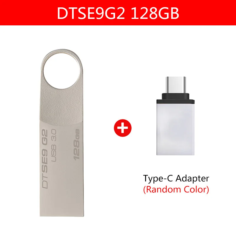 Kingston USB флэш накопитель 128 ГБ Флешка ручка 3 0 ментальная кольцевая память флеш DTSE9G2