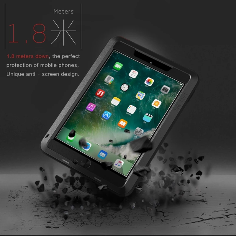 Lovemei Чехлы для apple iPad 2017/2018 9 7-дюймовый алюминиевый Металл + Мягкий силиконовый