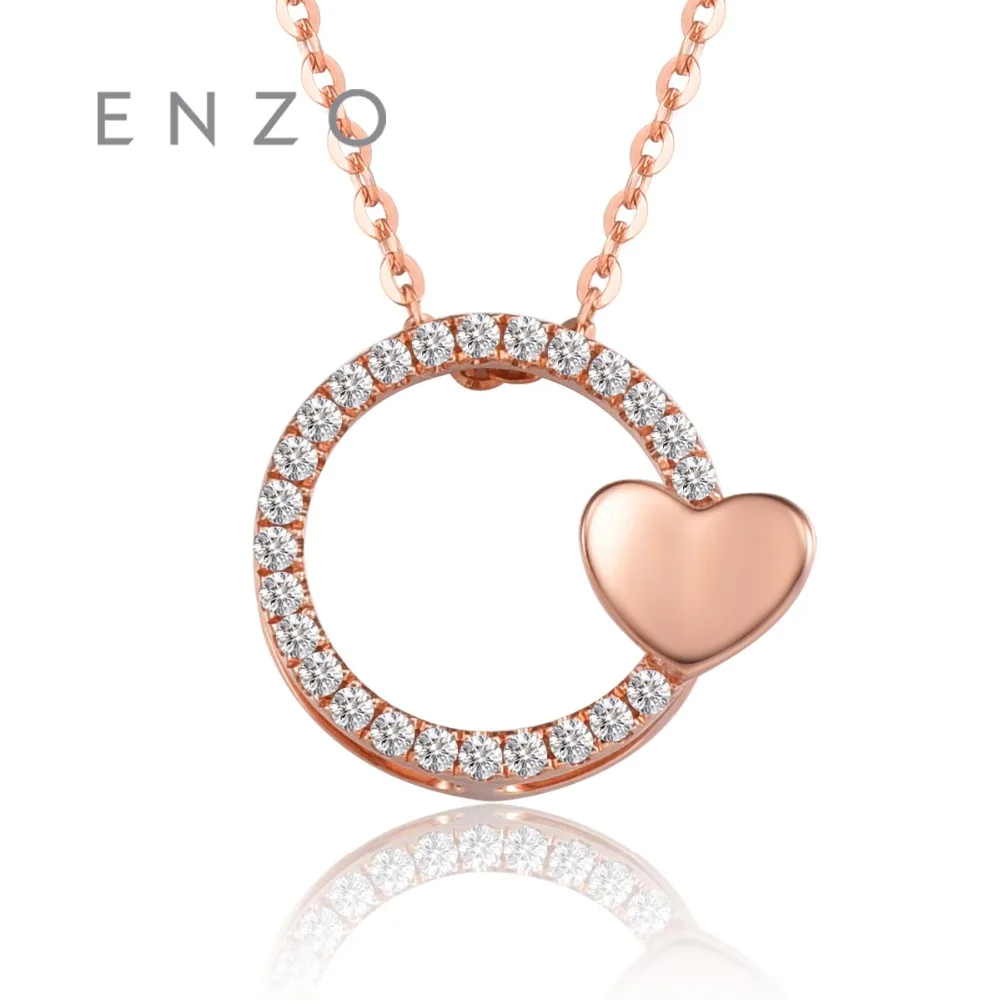 ENZO Real 18 К розовое золото (AU750) 25 шт./0.06ct Diamond для женщин цепочки и ожерелья подвески