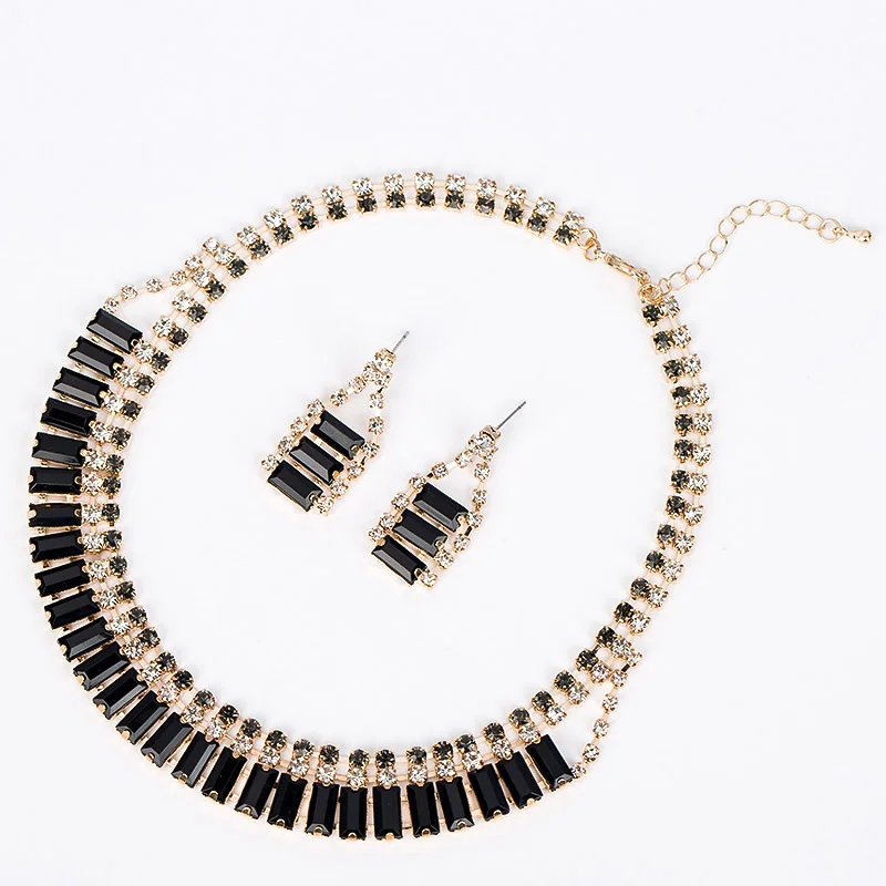 Модное ожерелье YFJEWEFashion, цепь, массивное ожерелье и кулон, оптовая продажа ювелирных изделий, ожерелье-чокер с голубым кристаллом для женщин # N037