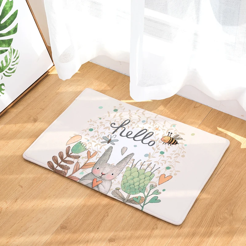 2017 новые коврики с мультяшным принтом кролика Нескользящие Коврики для ванной