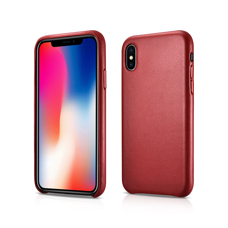 Оригинальная задняя крышка icarer из натуральной кожи для iPhone X XS XR MAX чехол воловьей
