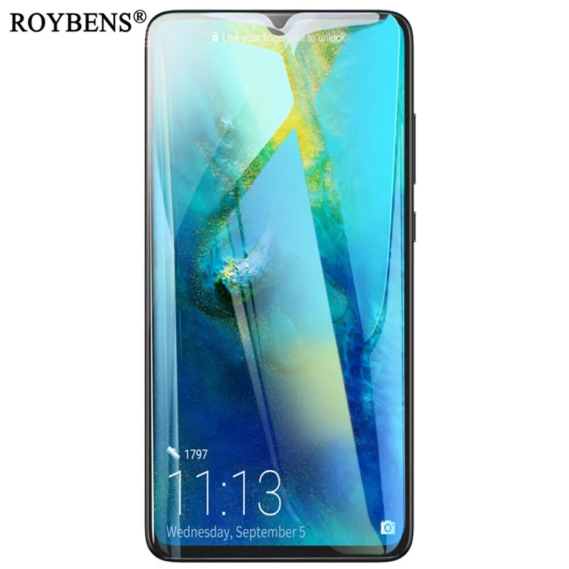 Прозрачный протектор экрана для huawei mate 20 Pro 5D изогнутый облегченное закаленное