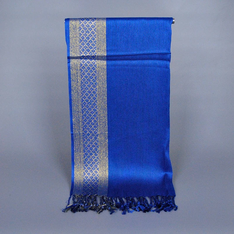 RUBY VICKY Plain Fashion Muslim Scarves/scarf Long Hijab Print Glitter Tassels Cotton Lurex Plaid Stripe Scarf |
