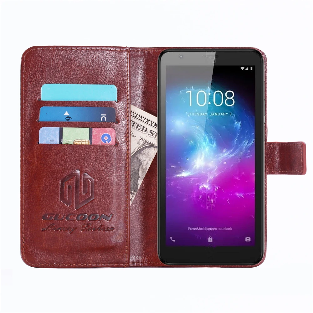 Классический чехол-бумажник GUCOON для zte Blade A3 A7 A7000 L8, Винтажный чехол-книжка из искусственной кожи, Модный чехол для телефона