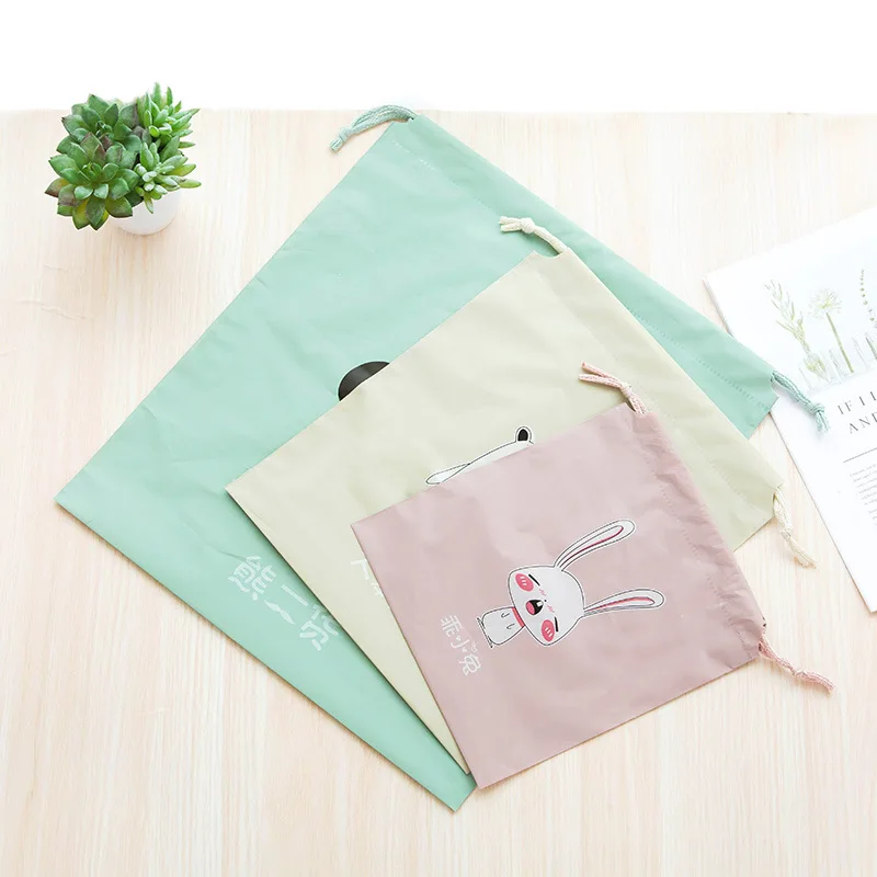 Cute Cartoon Travel Storage Bag Drawstring Backpack Shoulders Kids Toy Makeup Candy Shoes | Дом и сад