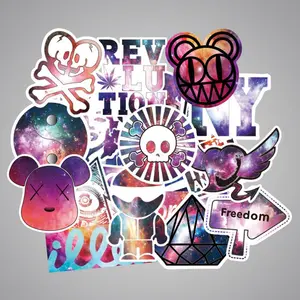 Стикеры в стиле Харадзюку со звездами, 50 шт., съемные наклейки для мотоцикла, автомобиля, чемодана на колесиках, водонепроницаемые наклейки для ноутбуков