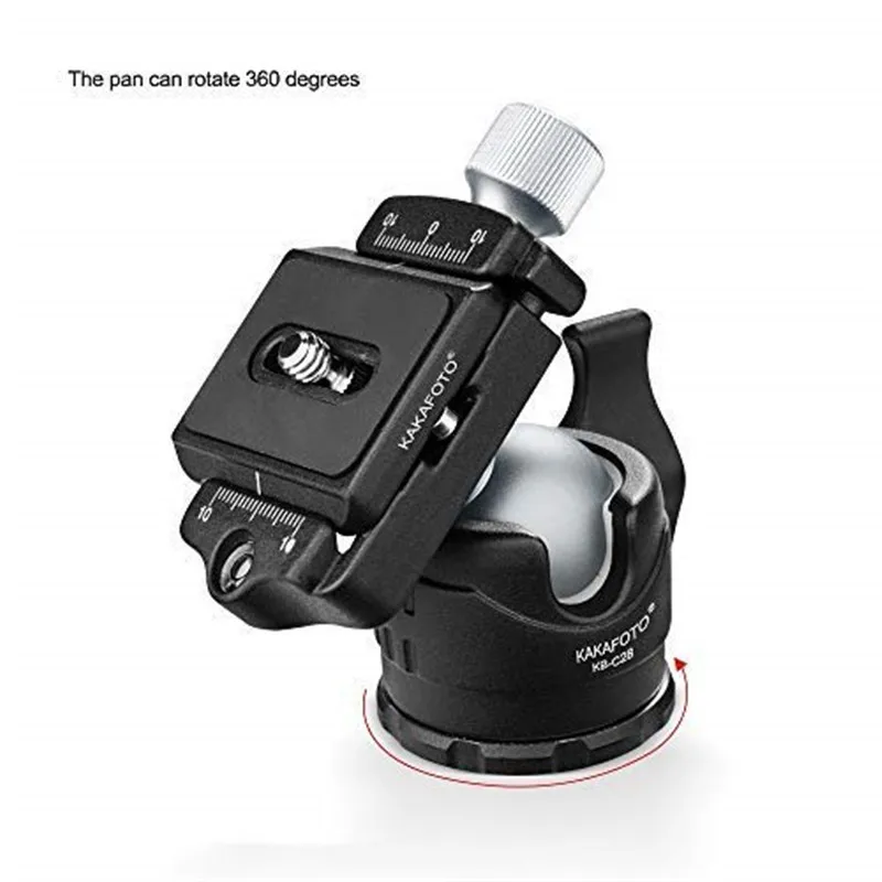 KAKAFOTO KBC28 мини шаровая Головка для штатива и DSLR камер 360 панорамная