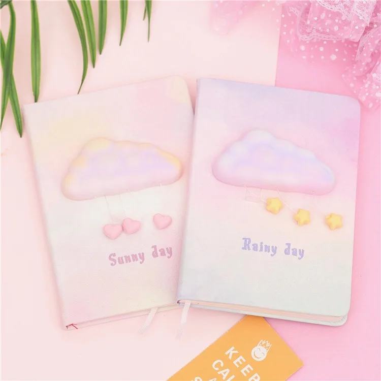 1 компл. Студенческие подарки Kawaii розовый мечта облако ноутбук/солнечный день путешествие девушка секретный творческий Дневник Книга с светильник