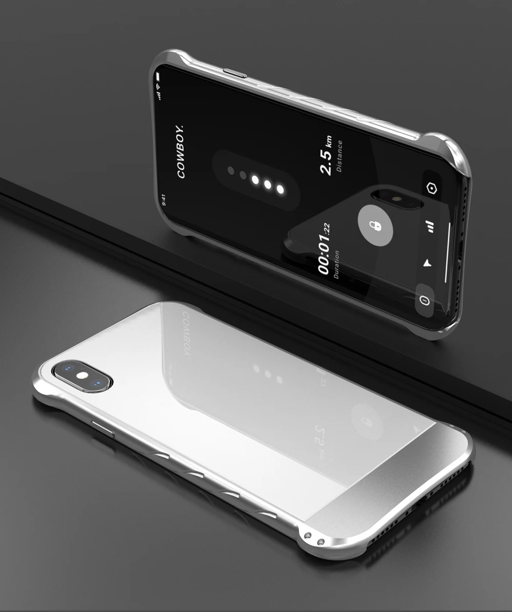 R-JUST Модный чехол для iPhone X Роскошная алюминиевая металлическая рамка+ задняя крышка из закаленного стекла для IPhone X 10 полная защитная оболочка