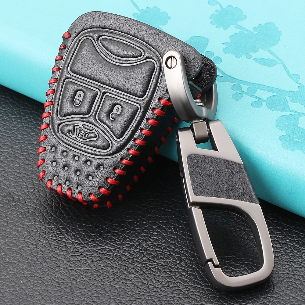 3 кнопки кожа ключ крышка чехол для CHRYSLER 300 PT Cruiser Sebring Dodge Калибр деталь нитро