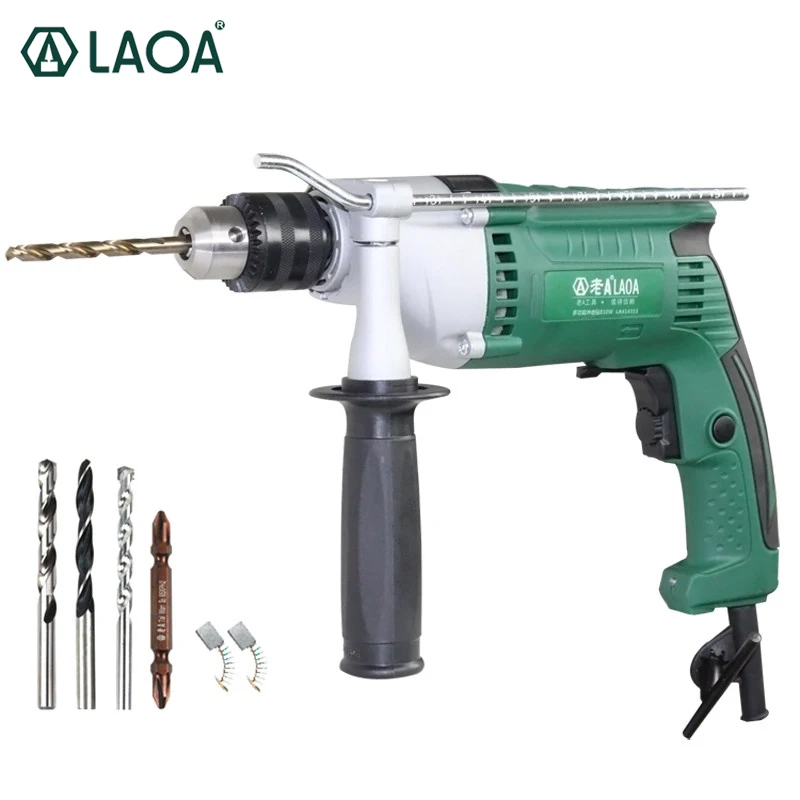

LAOA 810W 13mm Electric Drills Multi-functional household Impact Drill Power Tools for Drilling ceremic,wood,steel plate