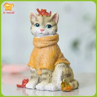 Кленовый лист · кошка силиконовая форма животное котенок подарок на день рождения украшение дома свеча Смола плесень - Цвет: B