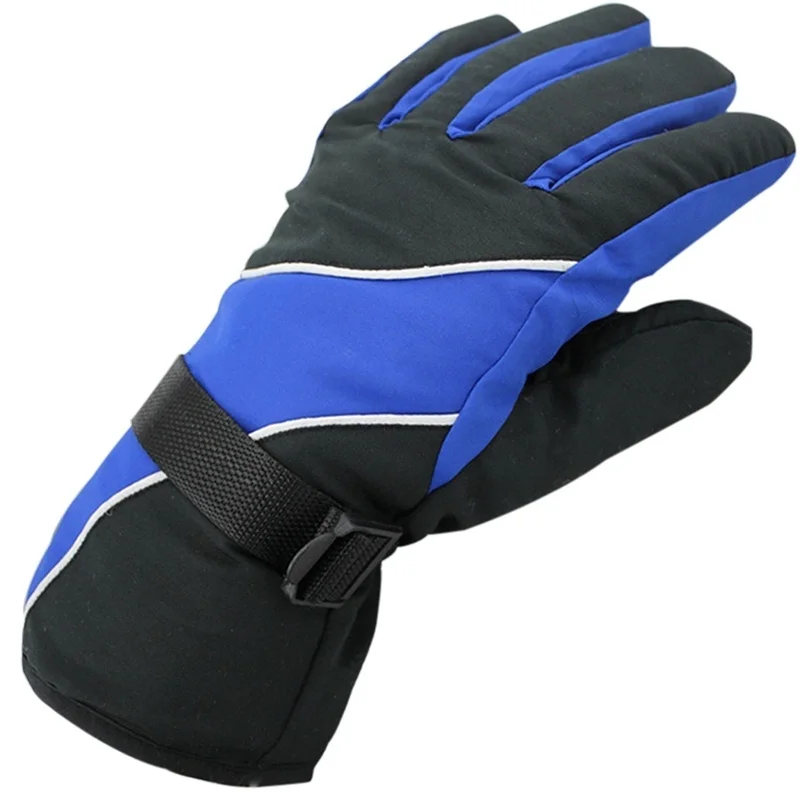 Royal Blue Зимние водонепроницаемые ветрозащитные перчатки для защиты от снега, мужские лыжные перчатки для сноуборда, перчатки для езды на мотоцикле, зимняя ветрозащитная спортивная одежда - Цвет: Royal Blue