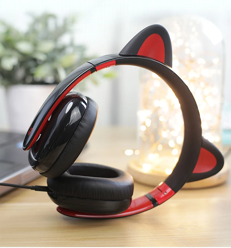 Беспроводная Bluetooth гарнитура Censi Moecen с кошачьими ушками комикс для девочек Hi Fi
