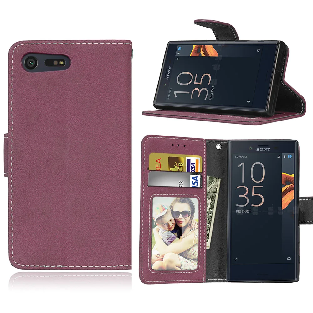 Роскошный кожаный чехол книжка для Sony Xperia X Compact F5321 4 6 дюйма Магнитный телефона