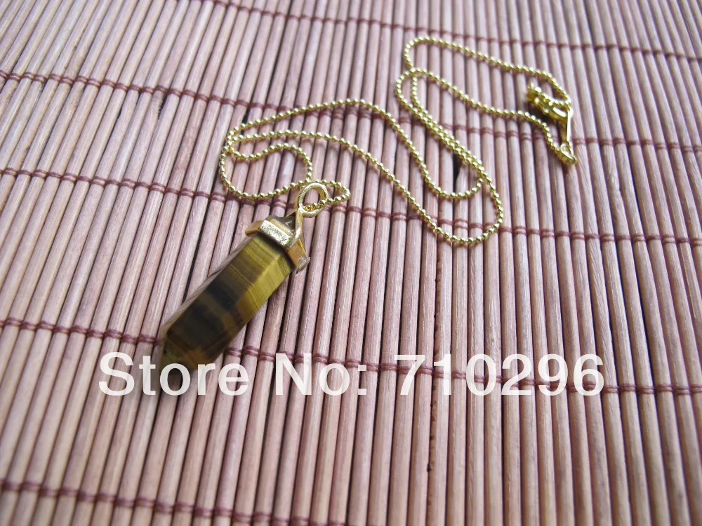 Натуральный камень тигровый глаз точка ожерелье 5 шт./лот натуральный