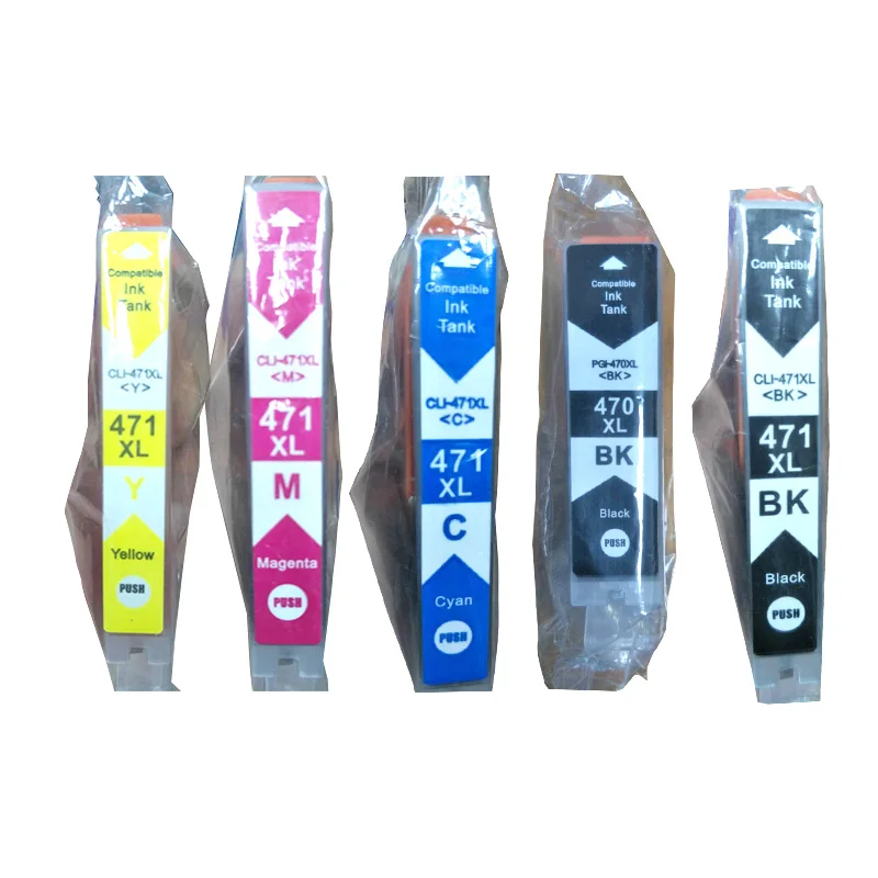 

PGI470 PGI-470 PGBK cli471 CLI-471 BK C M Y full ink cartridge replacement For canon PIXMA MG5740 MG6840 TS5040 TS6040 Printer