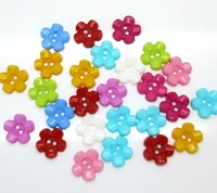 100pcs mixed acrylic flower sewing buttons for kids clothes scrapbooking decorative botones handicraft diy accessories