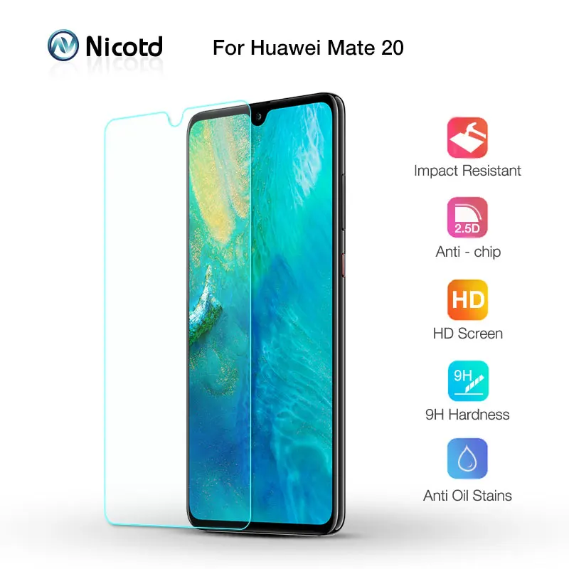 Никотд 2.5D 9H Премиум Закаленное стекло для huawei mate 20 6,53 дюймов протектор экрана закаленное защитное стекло для huawei mate 20