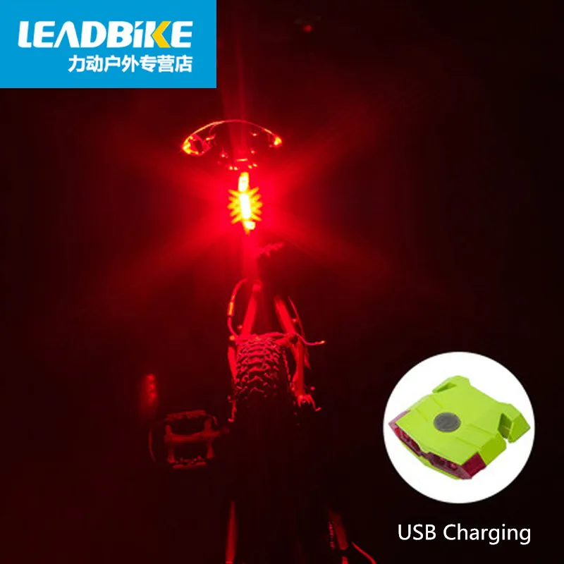 Leadbike задний фонарь для велосипеда 4 светодиодный USB Перезаряжаемый MTB дорожный