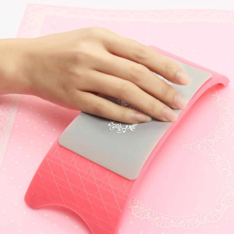 Almohadilla Manicura Silicone Mat for Manicure Nail Arm Rest+Hand Holder Pad Washable Foldable | Красота и здоровье