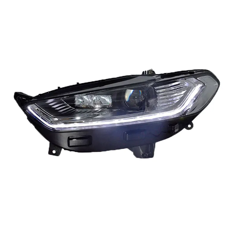 No light bulb Автомобильный Стильный чехол на голову для Ford Mondeo 2013- фары светодиодный фары DRL Объектив Двойной Луч Биксенон HID автомобильные аксессуары - Цвет: No light bulb