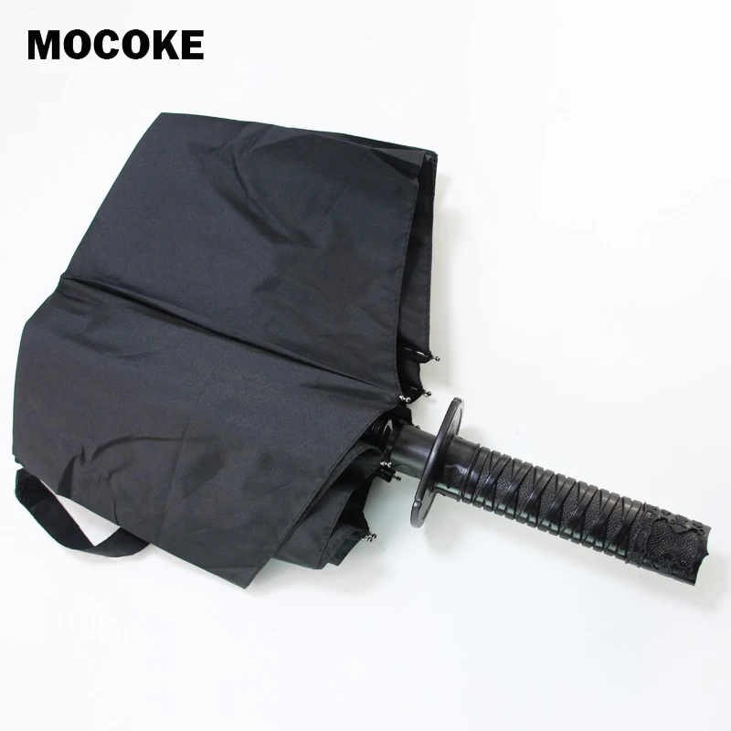 Складной зонт самурайский ниндзя катана 3 креативный полуоткрытый Зонт с мечом