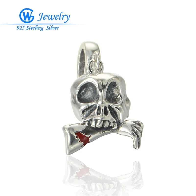 

Vintage Style 925 Sterling Silver Skull Hand Charm For Women Halloween Gift Fits Bracelet & Necklace GW Fashion Jewelry S198H30
