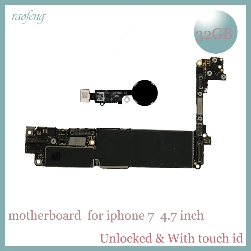 Raofeng высокое качество с сенсорным id 32 ГБ для iphone 7 материнская плата 4 дюйма