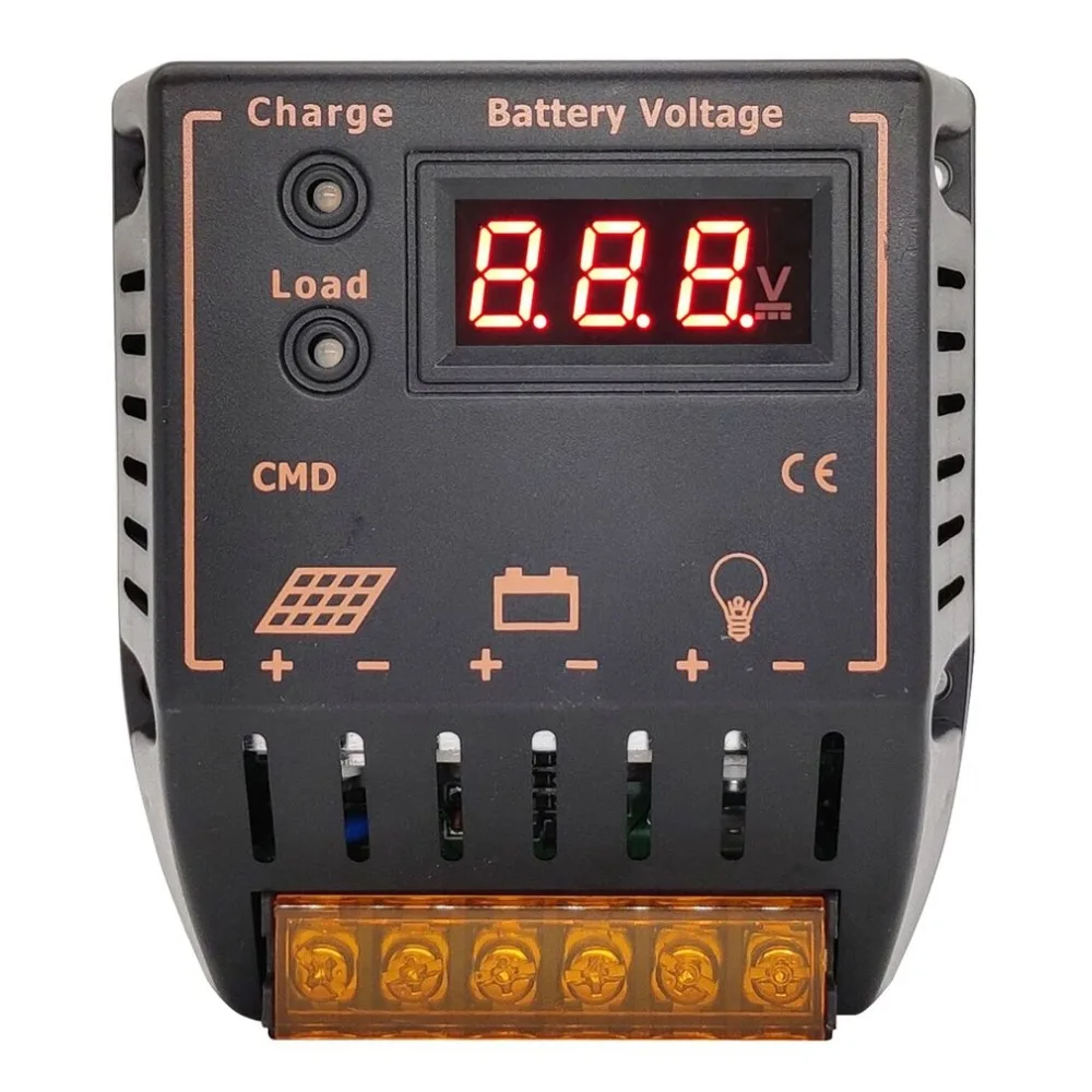 Прочный точкой мощности Солнечный Контроллер заряда 12 V 24 контроллер USB 10A