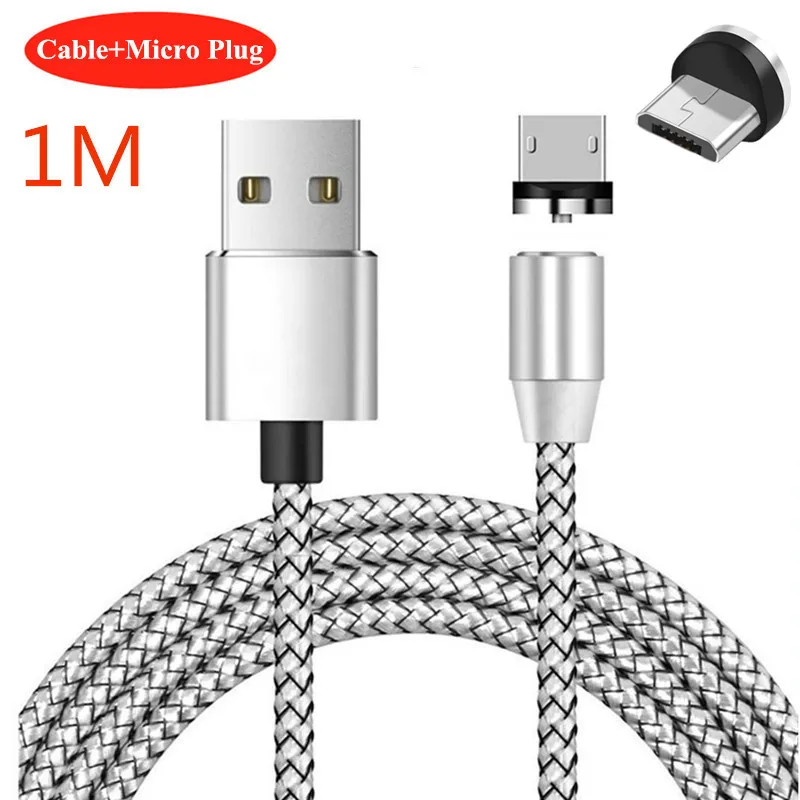 Быстрый Магнитный Canle для iphone 5 6 7 8 plus X XS MAX XR Moto один чехол для Moto P30 G7 Z3 Z2 G4 G6 G5 G5S 8-контактный разъем Micro type-C - Цвет: Micro Plug USB Cable