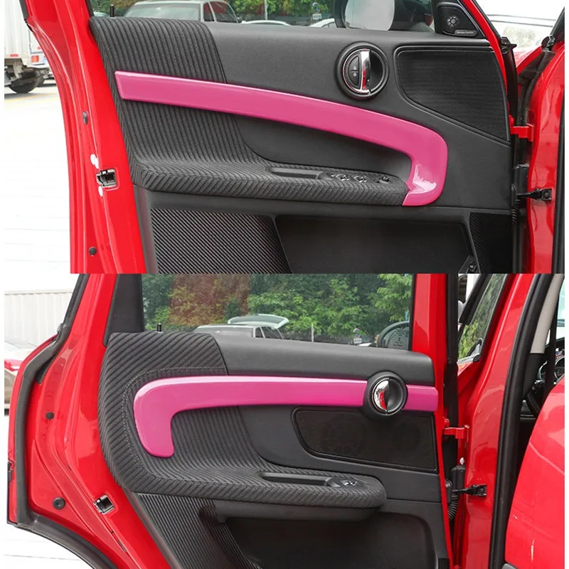 6 шт. ABS панель для внутренней двери автомобиля Стайлинг литье отделка Mini Cooper