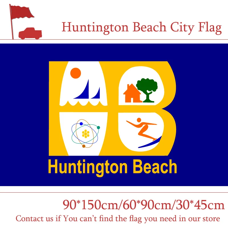 

3x5 Feet Huntington Beach City Flag Of California State 60*90cm 90*150cm 30*45cm Car Flag