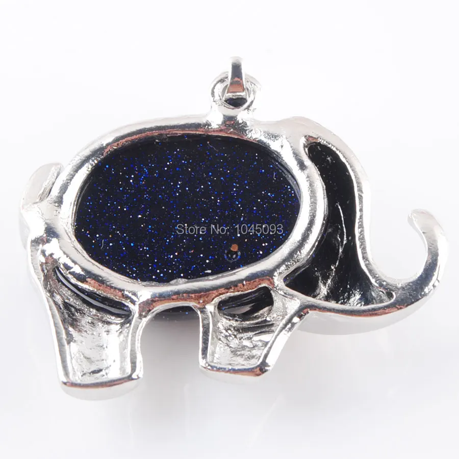YOWOST Energy Cute Elephant Pendants for Child Jewelry Chakra Natural Gem Stone Tiger Eye Pink Quartz Lapis Lazuli QBN370 |