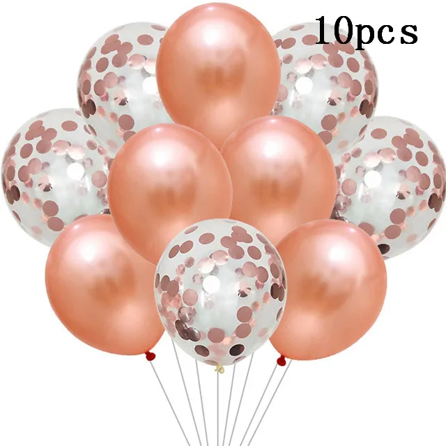 10pcs 20 шт. 30 дюймов розовые золотые шары из фольги в виде цифр Черный Серебряный Цифровой 18 20 25 30 50 взрослых день рождения латексные шары Декор поставки - Цвет: 10pcs