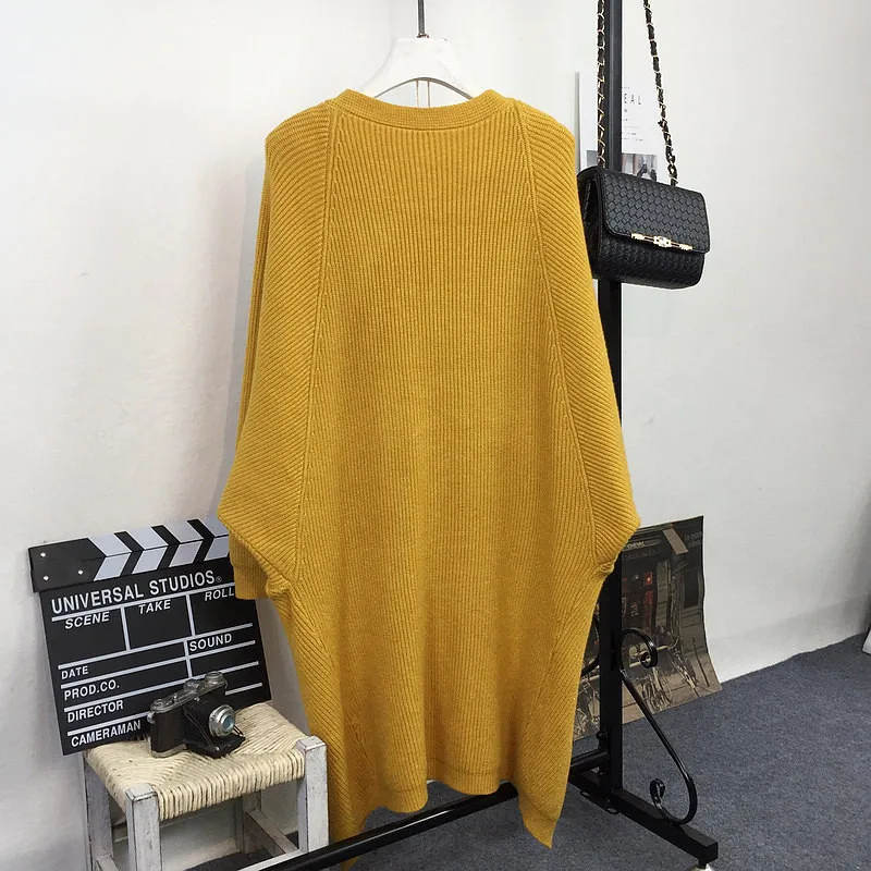 Neploe Batwing Sleeve Women Cardigans 2021 Korean Autumn Winter Solid Casaul Sweaters Loose V-neck Knitted Sweater 66538 |