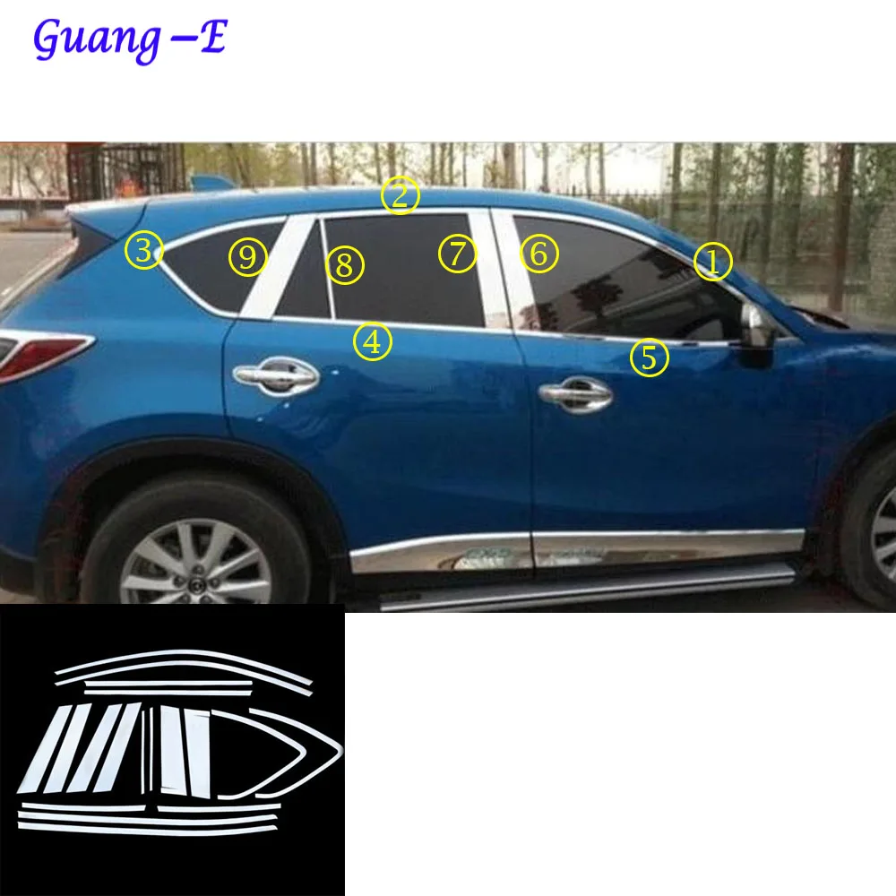 Для Mazda CX-5 CX5 2013 2014 2015 2016 тела палочки Нержавеющая сталь автомобиля гарнир столб