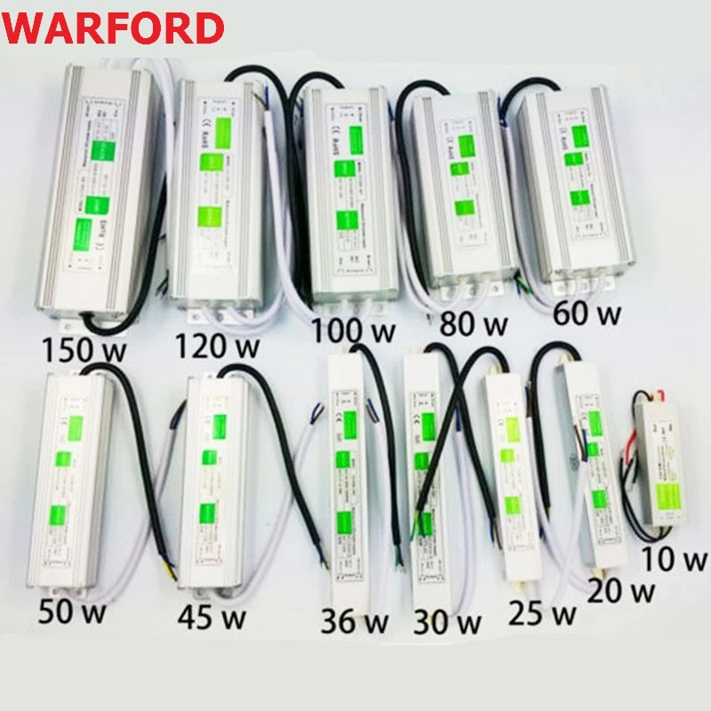 Бесплатная доставка DC 12 V 10 w/15 w/20 w/25 w/30 w/36 w/45 w/50 w/60 w/80 w/100 w/120 w Led адаптер