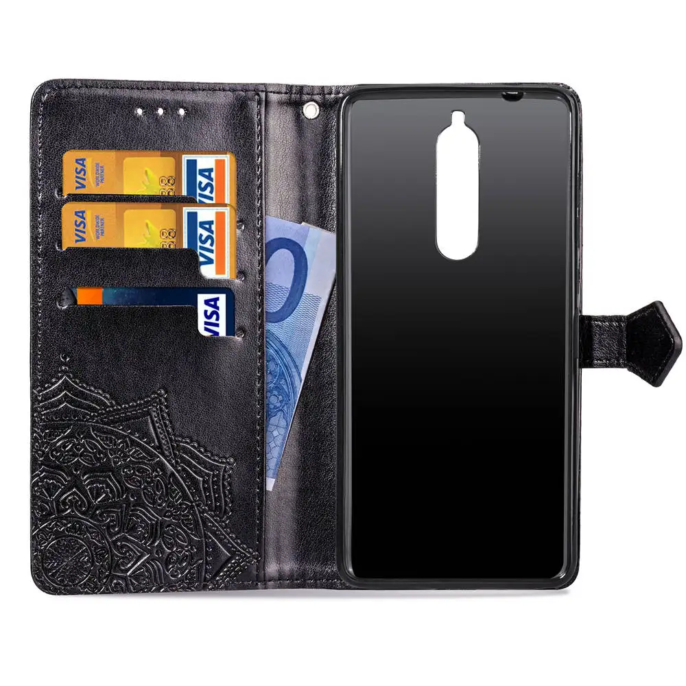 Для Nokia 5 1 чехол Флип кожаный мандала цветок для телефона Coque|Чехлы-портмоне| |