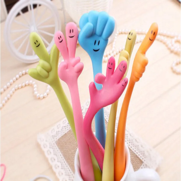 

50 Pcs/1 Lot Funny Ballpoint Pen Expressive Finger Cartoon Ball Pen Creative Hand Bendable Korea Stationery Wholesale